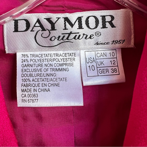 Daymor Formal Wear Dark Pink Size 10 Floor Length Dress with Bolero Jacket - Picture 14 of 14